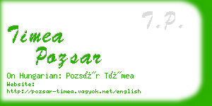 timea pozsar business card